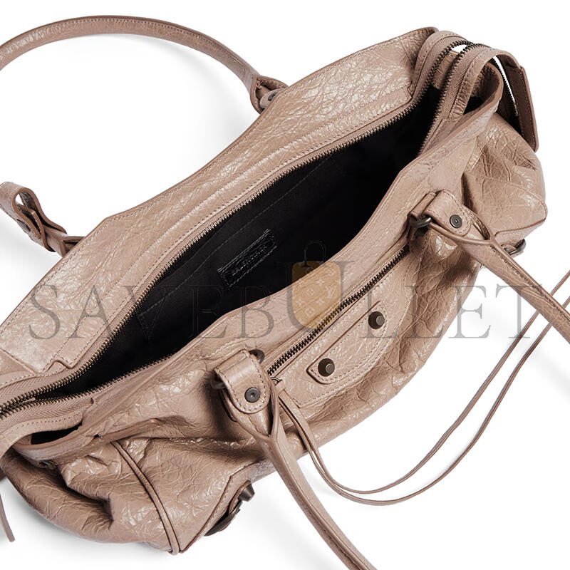 BALENCIAGA WOMEN'S LE CITY BAG EAST-WEST IN SESAME 8457042ABEK2914 (40*18*15cm) BALENCIAGA WOMEN'S LE CITY BAG EAST-WEST IN SESAME 8457042ABEK2914 (40*18*15cm)